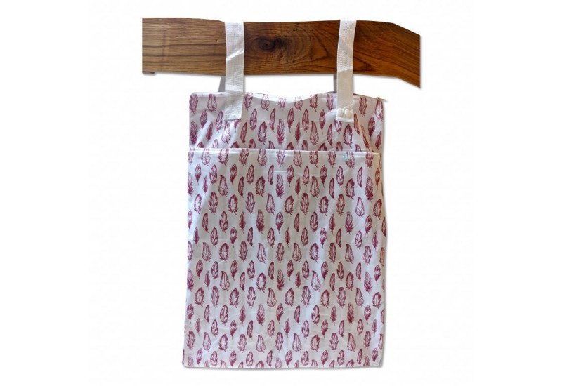 Grand sac pour couches souillées à suspendre Minihip- Plume rose